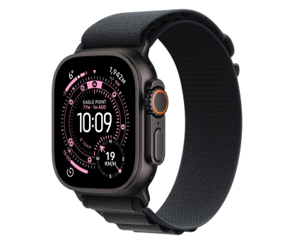 Smartwatch APPLE Watch Ultra 3 GPS + Cellular 49mm Czarny/ Opaska Alpine (czarna)- rozmiar L